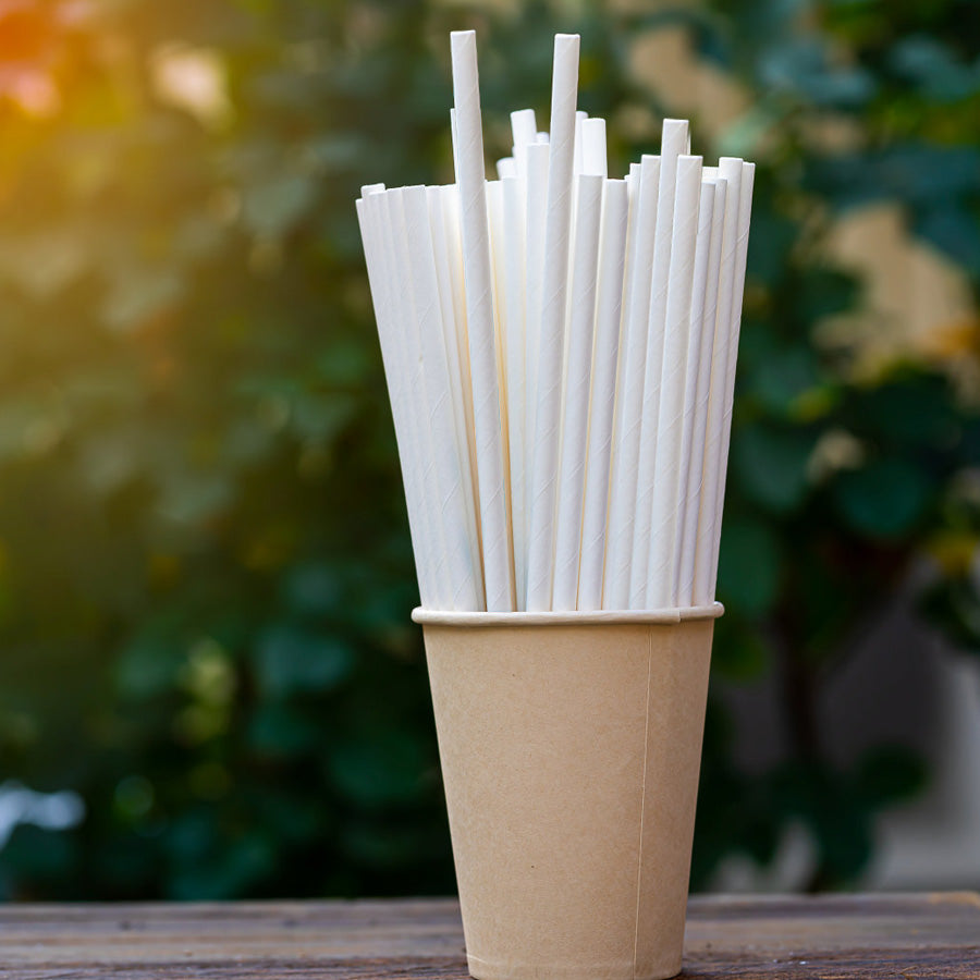 White Paper straws - 6mm