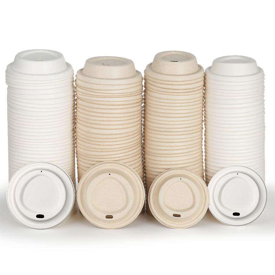 white sugarcane Coffee Lid