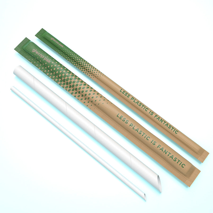 Paper Wrapped White Paper straws - 6mm/12mm