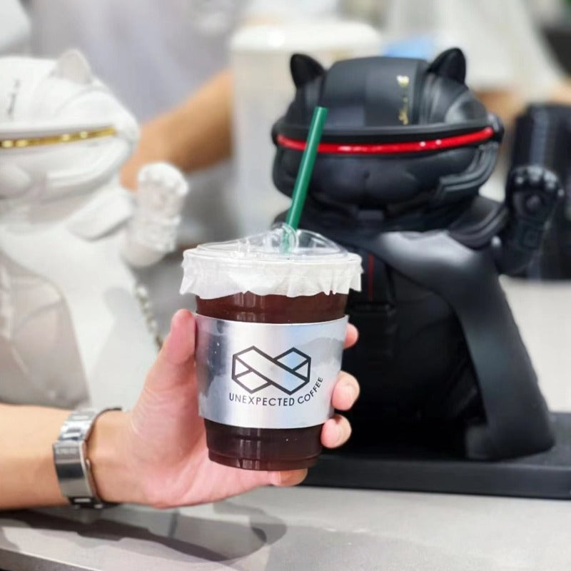 Custom Paper Cup Sleeves - Metallic Silver