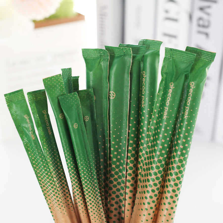 Individually Wrapped White Paper Straws