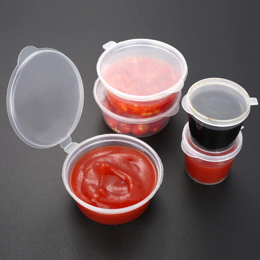 Plastic Sauce Container With Lid