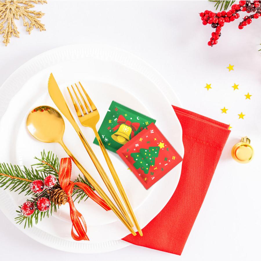 Christmas Disposable Gloves - Individually Paper Wrapped