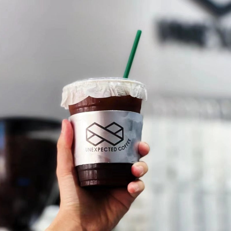 Custom Paper Cup Sleeves - Metallic Silver