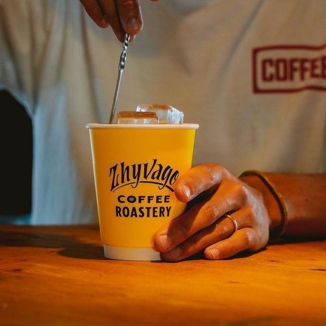 Custom Double Wall Paper Cup - Yellow