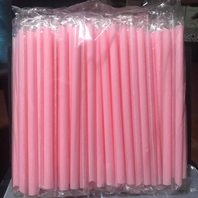 Pink Boba Straw Individual Wrapped 23CM - Promotion