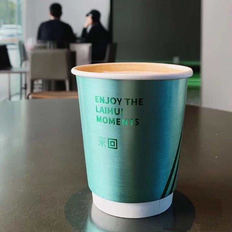 foil green paper cup
