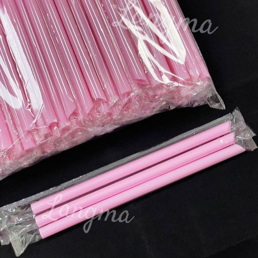 Pink Boba Straw Individual Wrapped 23CM - Promotion
