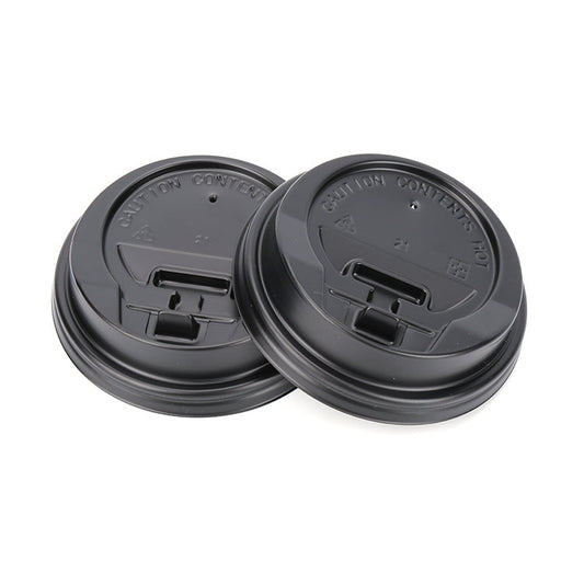 Black Lid for Coffee and Tea Cups