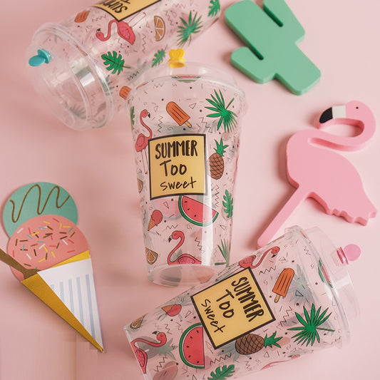 Custom In-Mold-Labeling Cup - Flamingo