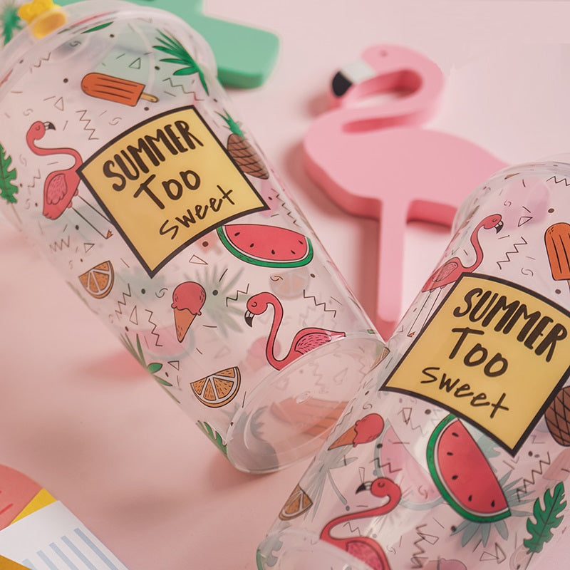 Custom In-Mold-Labeling Cup - Flamingo