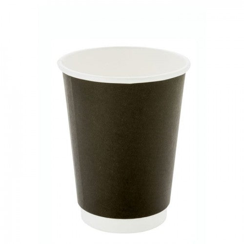 12oz Black Double Wall Coffee Cup