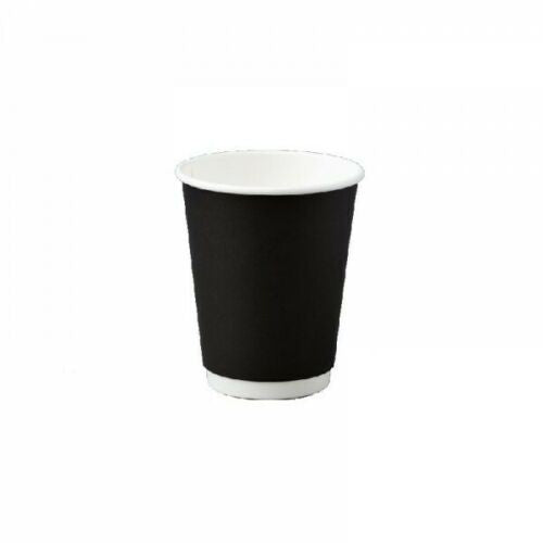 8oz Black Double Wall Coffee Cup