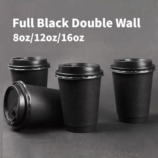 FULL BLACK Double Wall Paper Cup