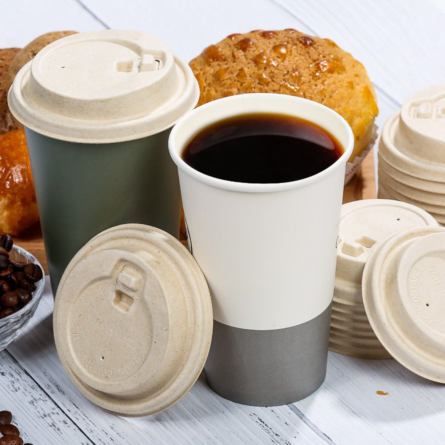 16oz paper cup and Plant Fibre lids