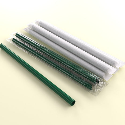 Green Boba Straw - paper Wrapped