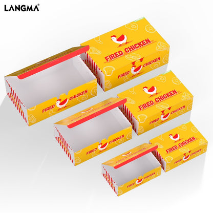 Flip Cover Chicken Meal Box For Customized