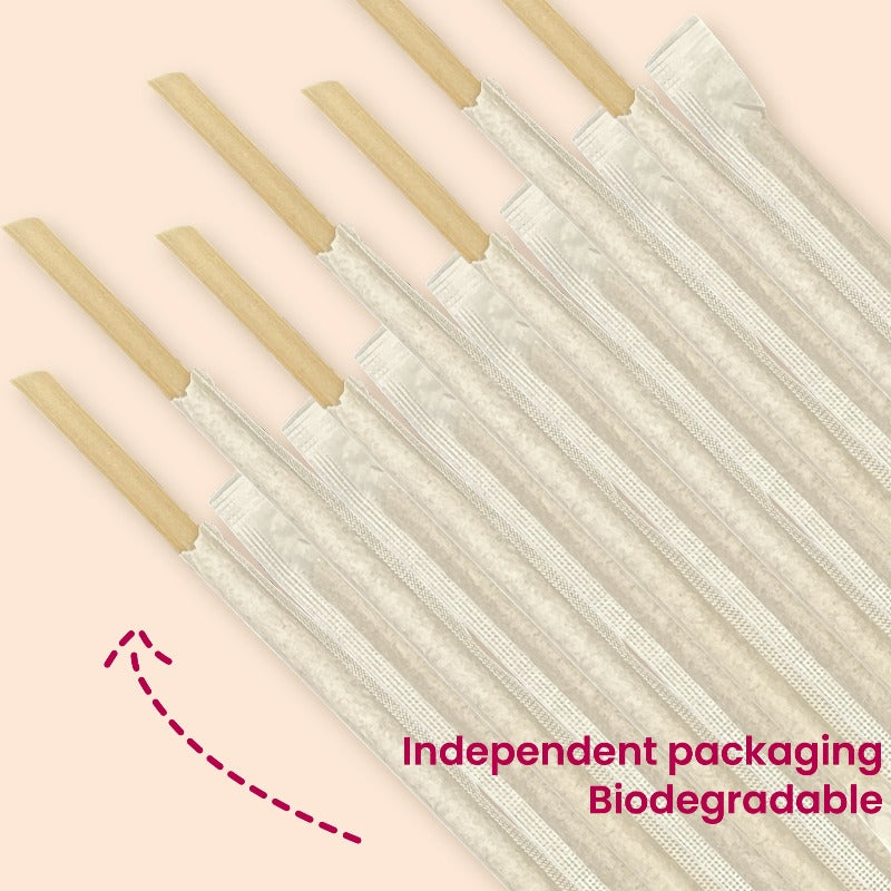 Biodegradable SugarCane Juice Straw - 19cm