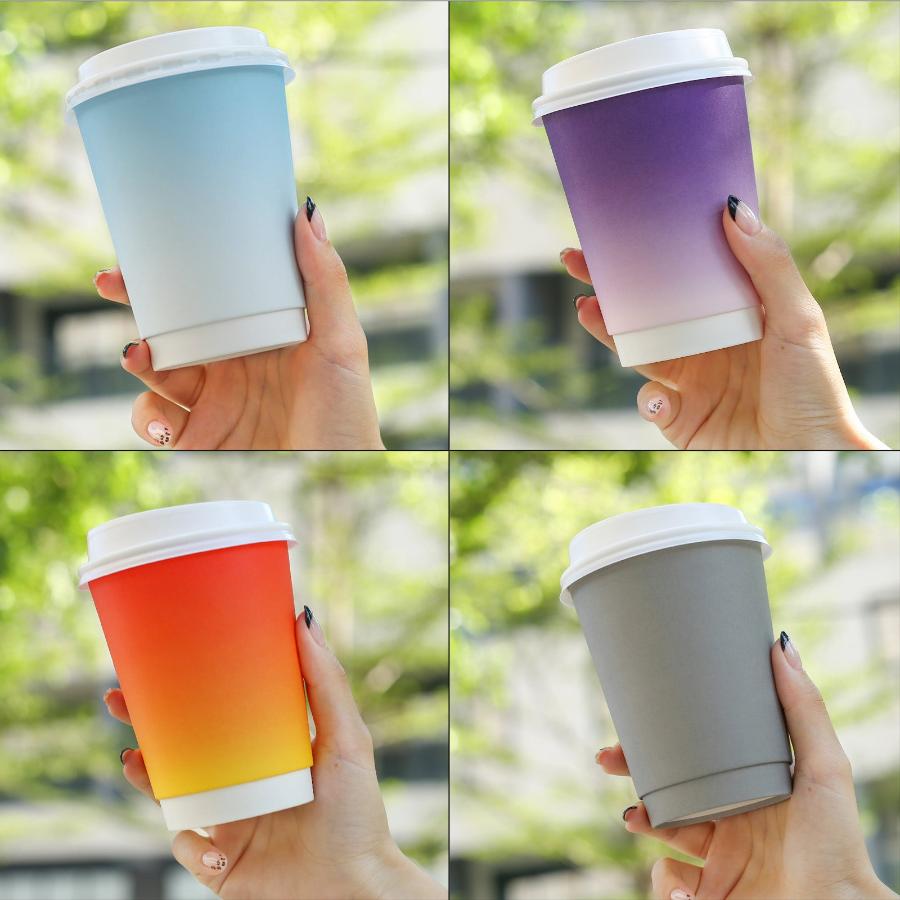 Gradient Double Wall Paper Cup | 90mm-12oz