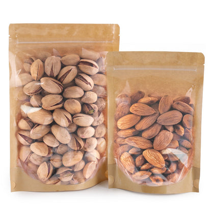 Half Clear Kraft Stand Up Pouch