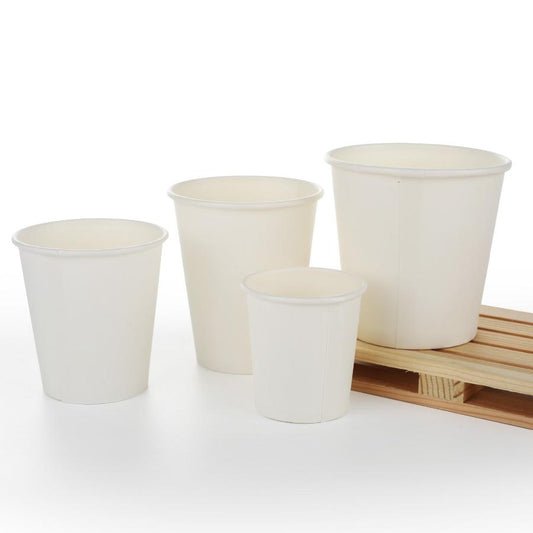 Single Wall White Paper Cups - 2/2.5/3/4oz