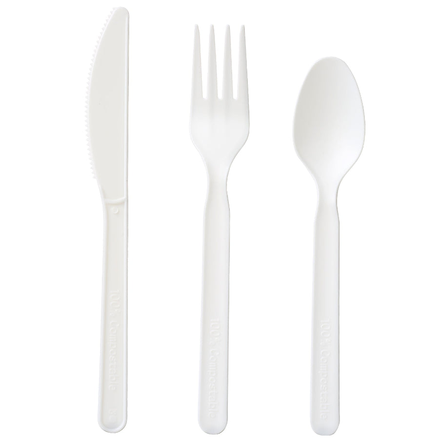 PLA Cutlery -Individual Forks, knives, and spoons