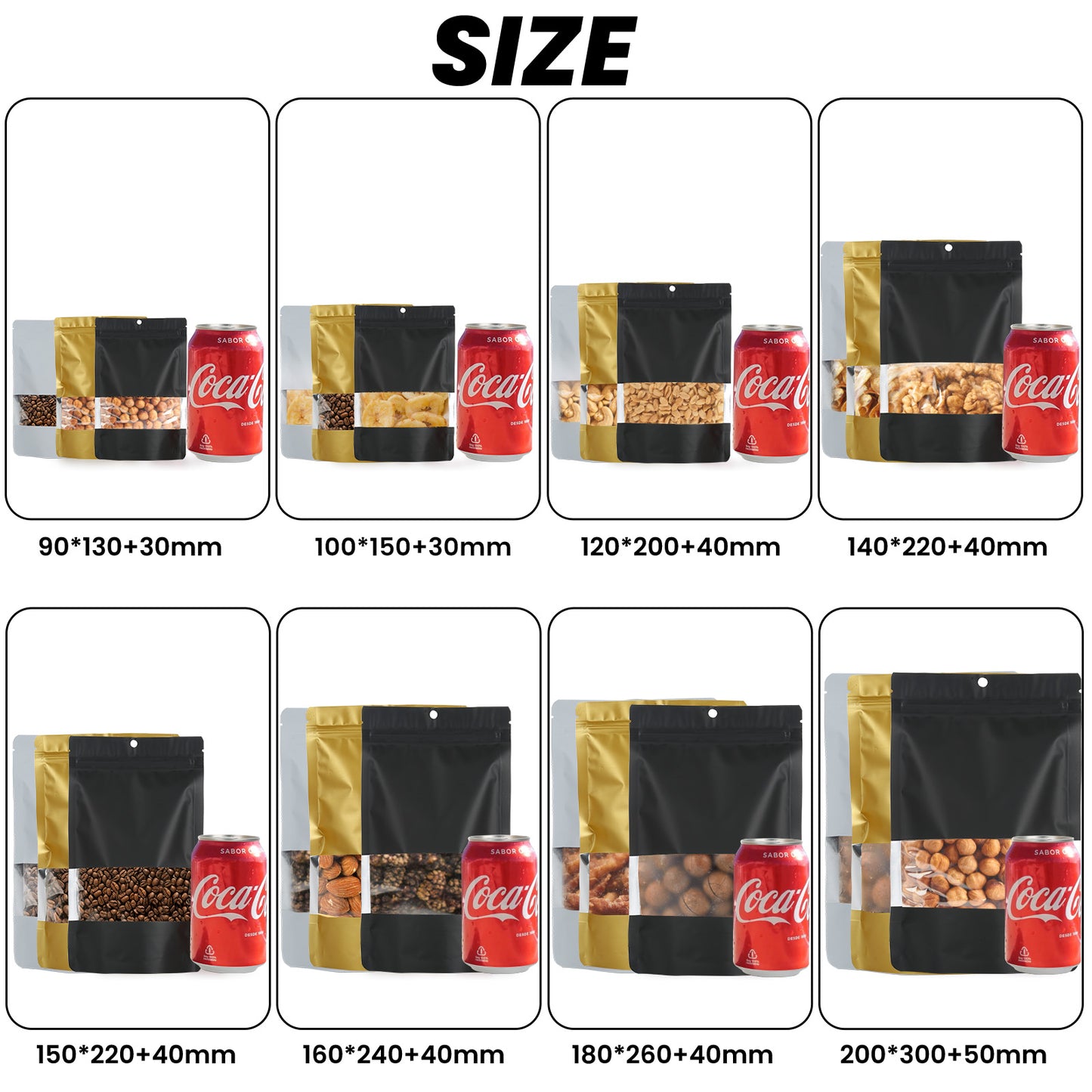 Matte Stand Up Zipper Pouch With Window