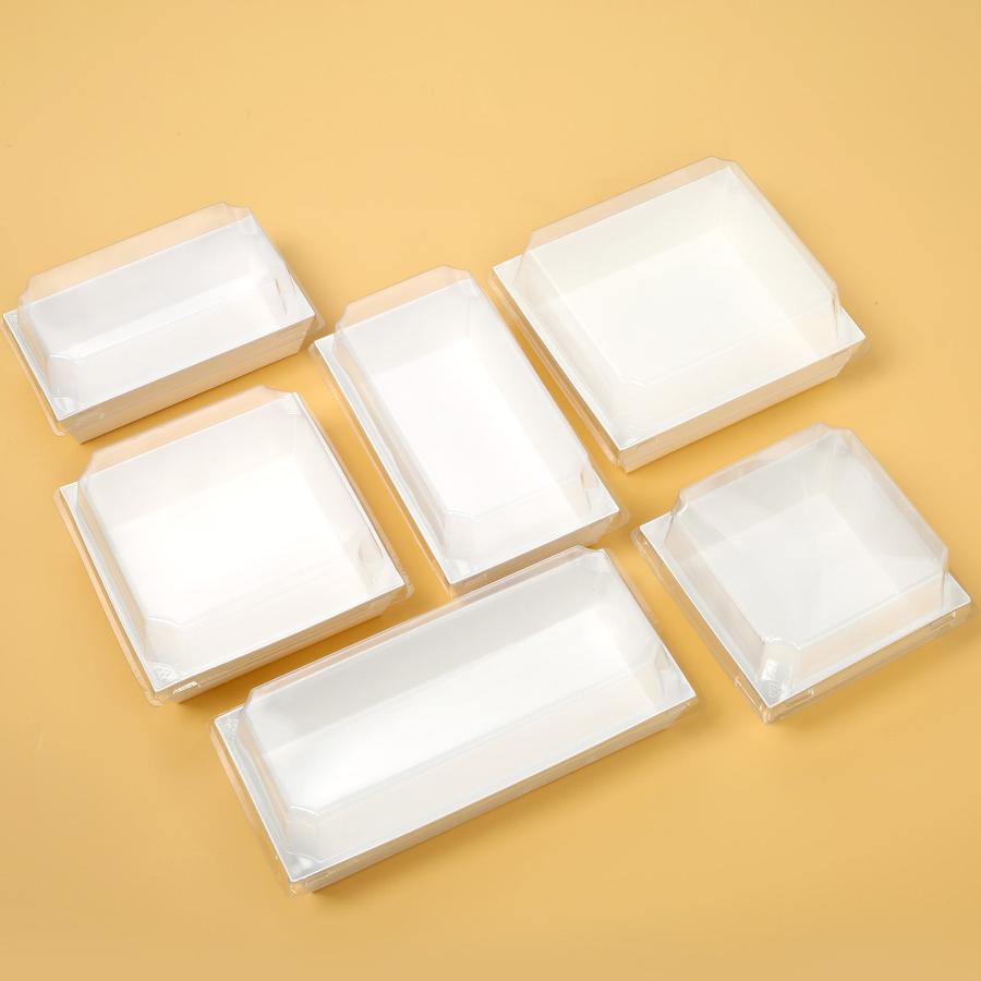 Kraft/White Paper Tray Container with Lid