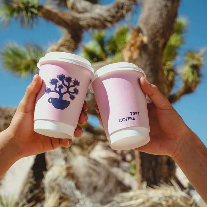 Custom Double Wall Paper Cup - Tree β Langma Packaging