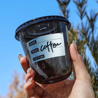 All Black PET Cup - 90MM