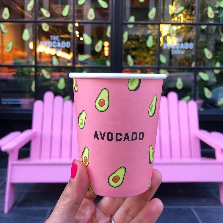 Custom Single Wall Paper Cup - Avocado