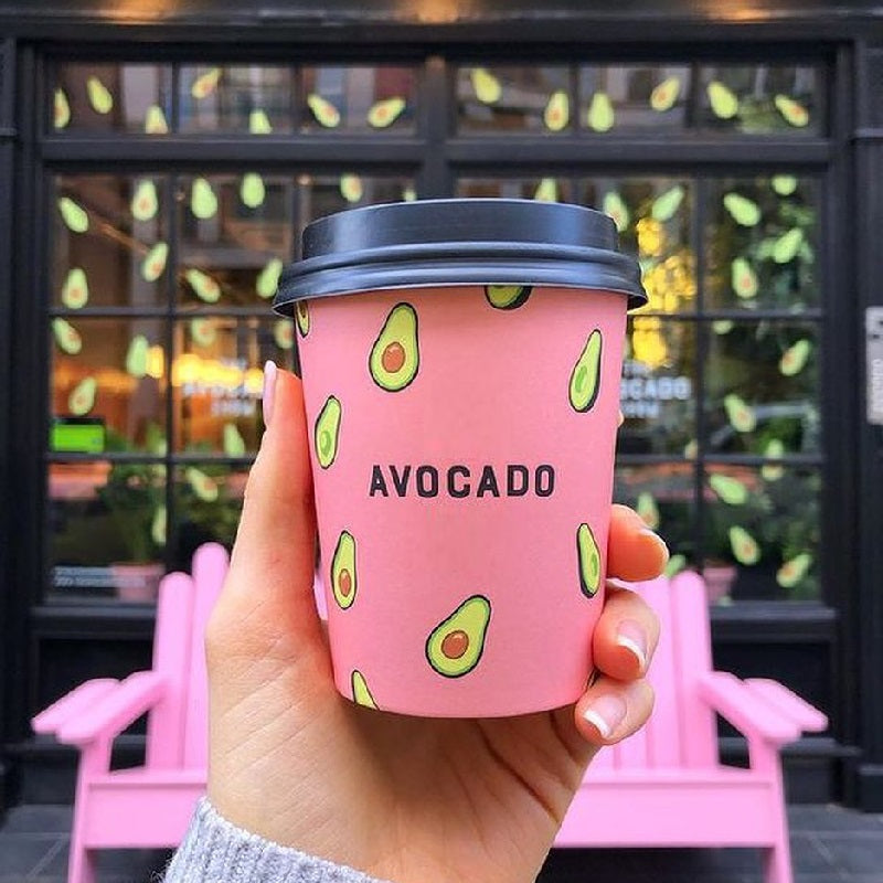Custom Single Wall Paper Cup - Avocado
