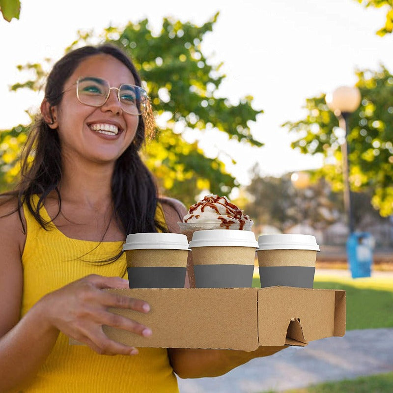 4 Cup Disposable Coffee Tray