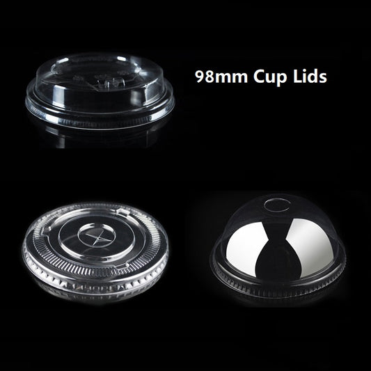 98mm Cup Lids - Strawless, Dome, Flat