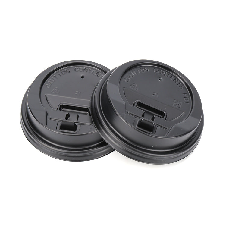 Black Lid for Coffee and Tea Cups 