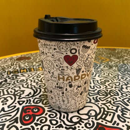 Custom Single Wall Paper Cup - Graffiti