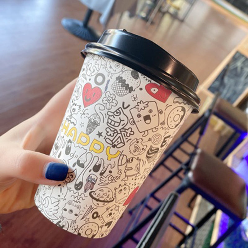 Custom Single Wall Paper Cup - Graffiti – Langma Packaging