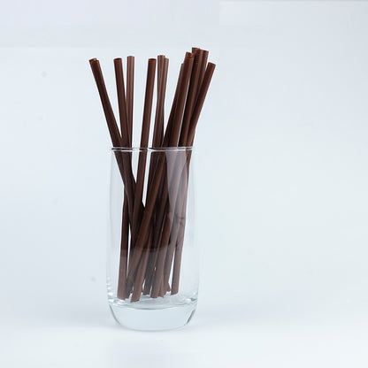 23cm Brown Juice Straw (White Paper Wrapped)- Promotion
