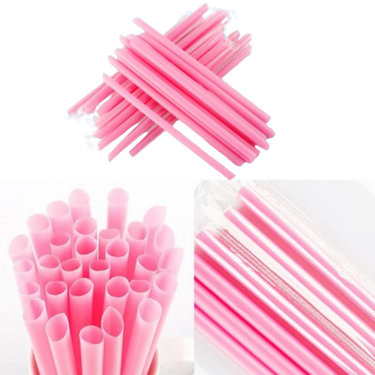 Pink Boba Straw Individual Wrapped 23CM - Promotion