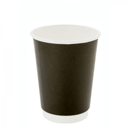 12oz Black Double Wall Coffee Cup