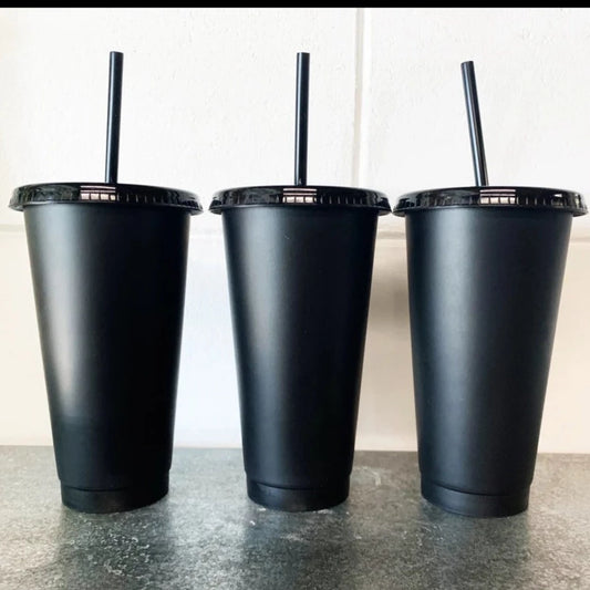 Customized Reusable Plastic Tumbler - Matte Cold  Cup